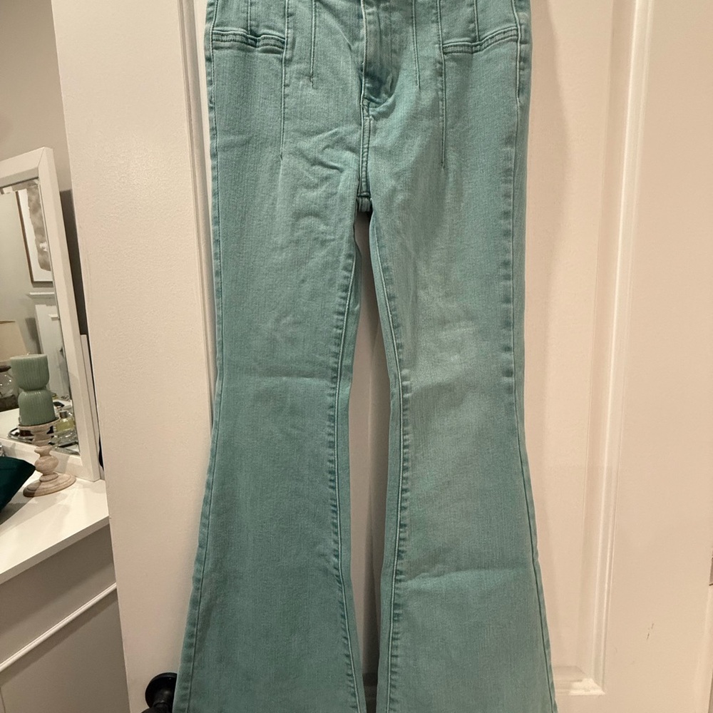 Free People Aqua Flare Jeans